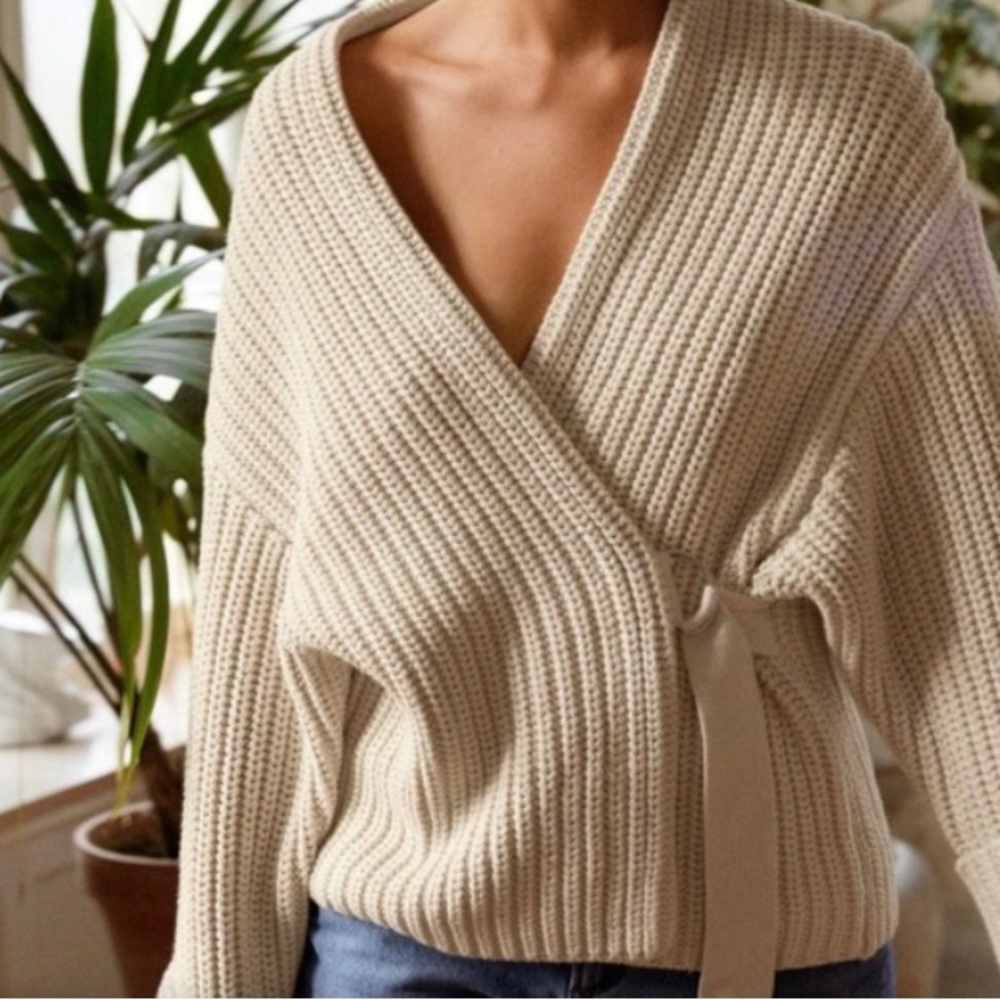 NWT & Other Stories Chunky Knit Belted Cardigan